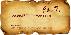 Csernák Titanilla névjegykártya